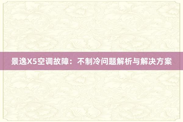 景逸X5空调故障：不制冷问题解析与解决方案