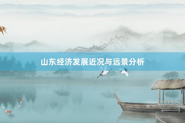 山东经济发展近况与远景分析